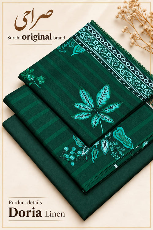 Surahi Digital Printed Doria Linen 3 Piece
